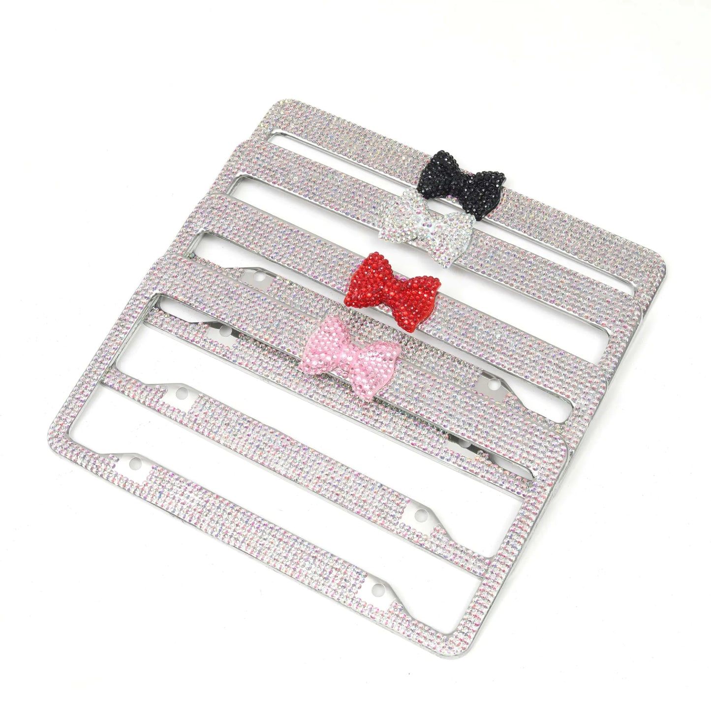 Glam Diamond Bow License Plate Frame