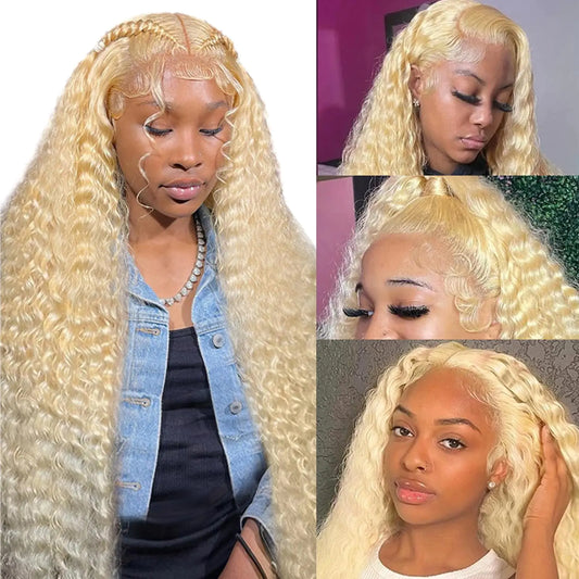 613 Blonde Deep Wave Lace Wig