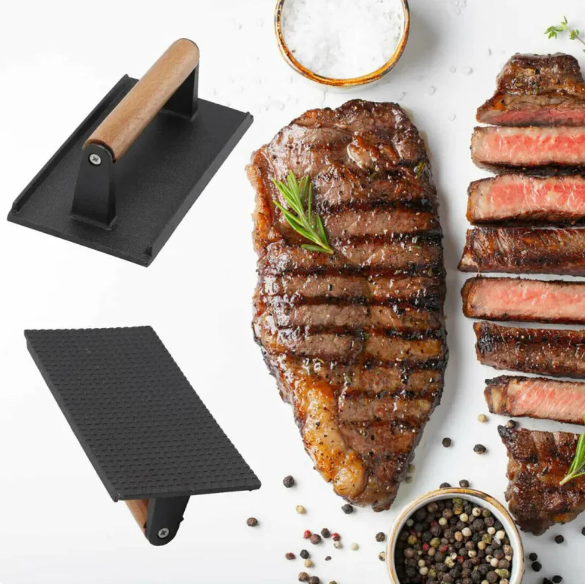 Iron Grill Meat Press