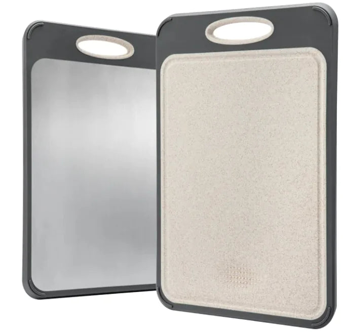 Twin-Sided Stainless Steel Chopping Board