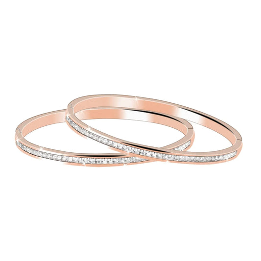 MILAKOO Stainless Steel 4mm Cubic Zirconia Bracelet Set