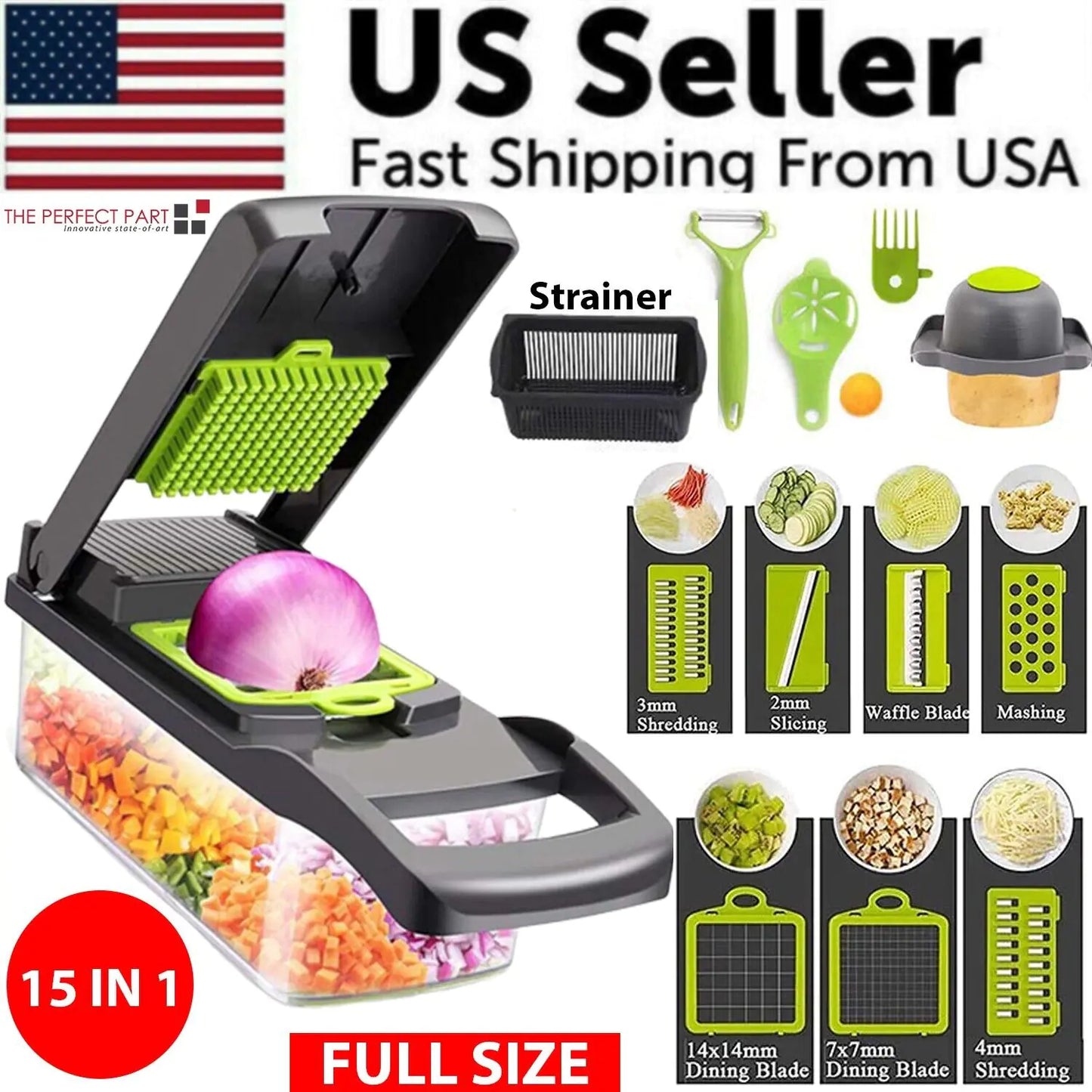 15-in-1 Multi-Function Veggie and Fruit Processor
