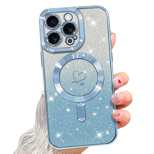 MagSparkle iPhone 16 Pro Glitter Case - Blue