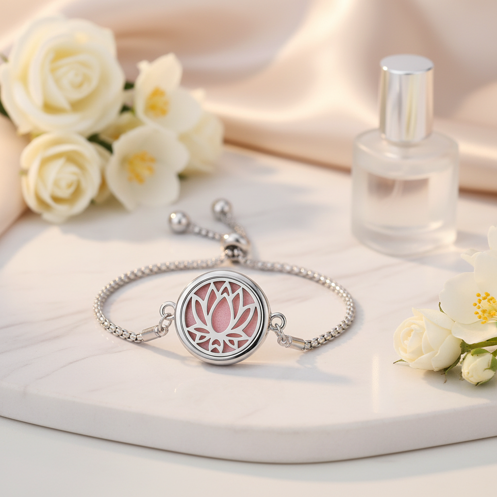Stainless Steel Perfume Bracelet in Elegant Setting