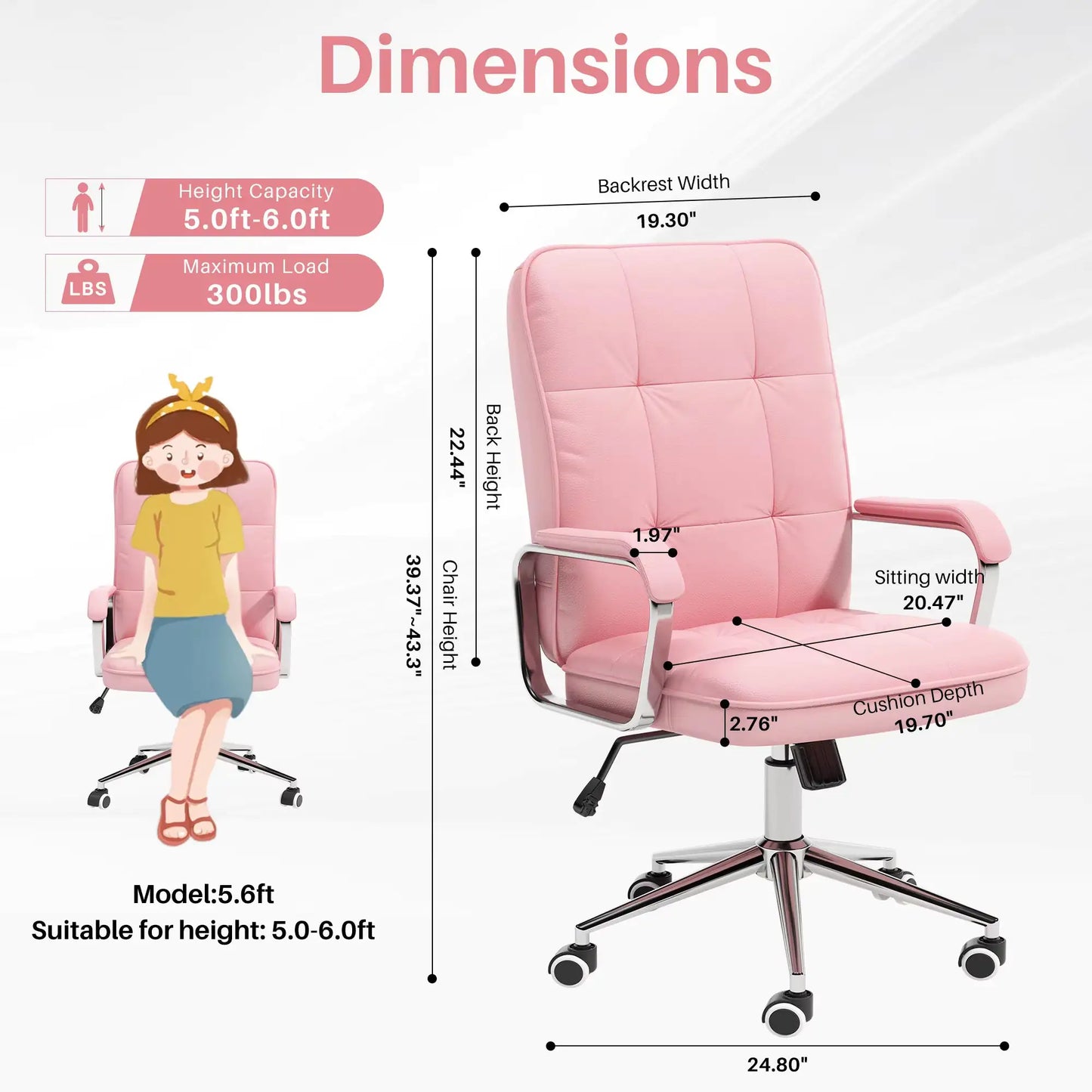 Swivel Leather Executive Computer Chair